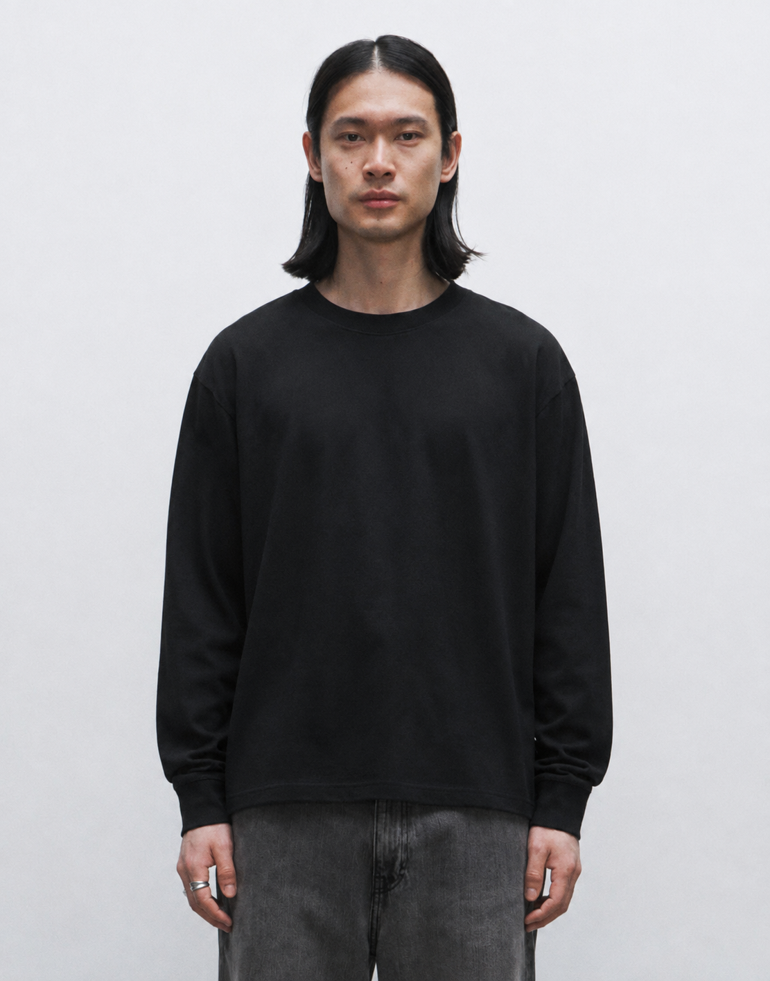 True Blanks™ Boxed Longsleeve Tee TB02M032- Black – Bild 2
