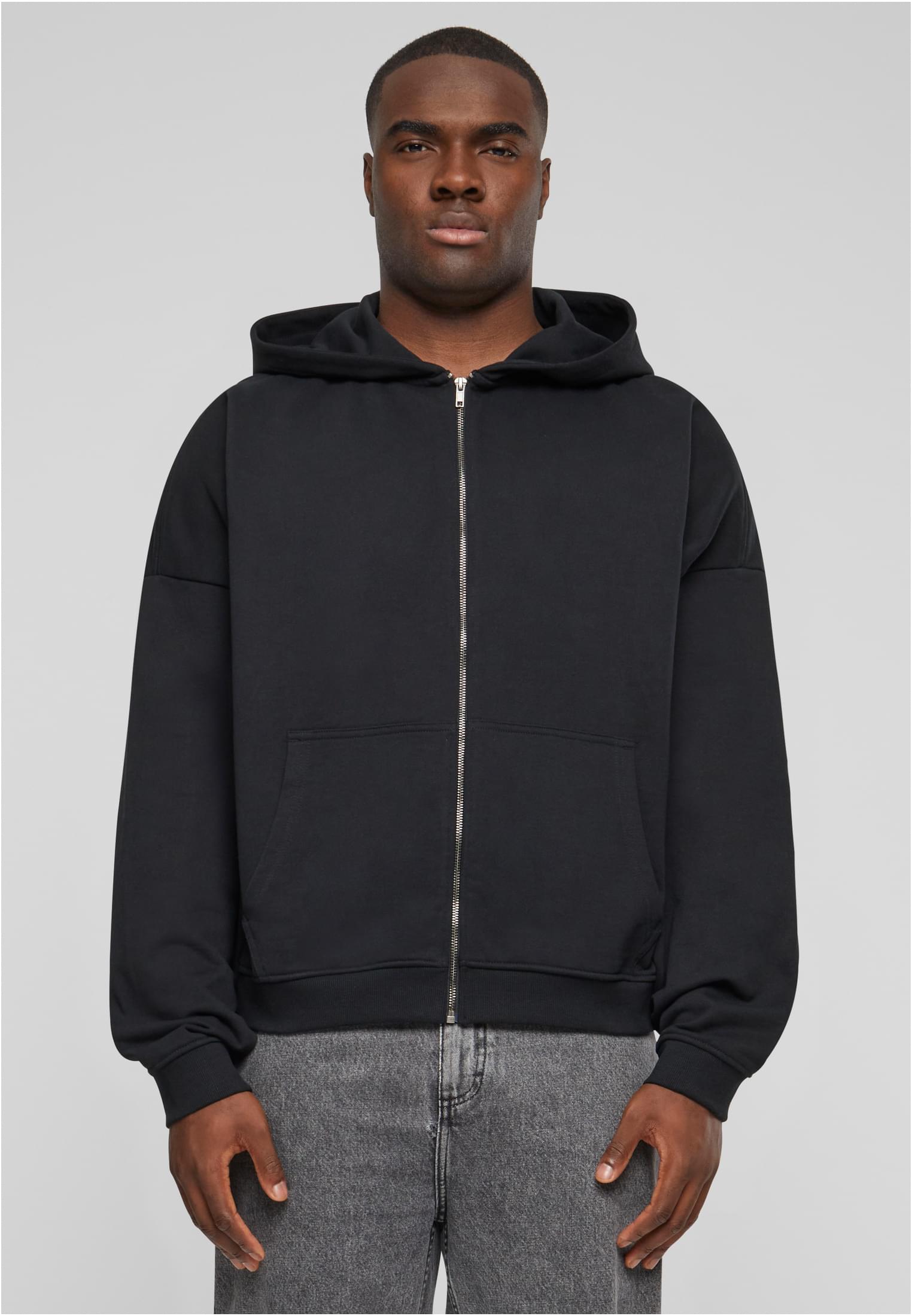 BY254 Heavy 90's Zip Hoody - Black – Bild 2