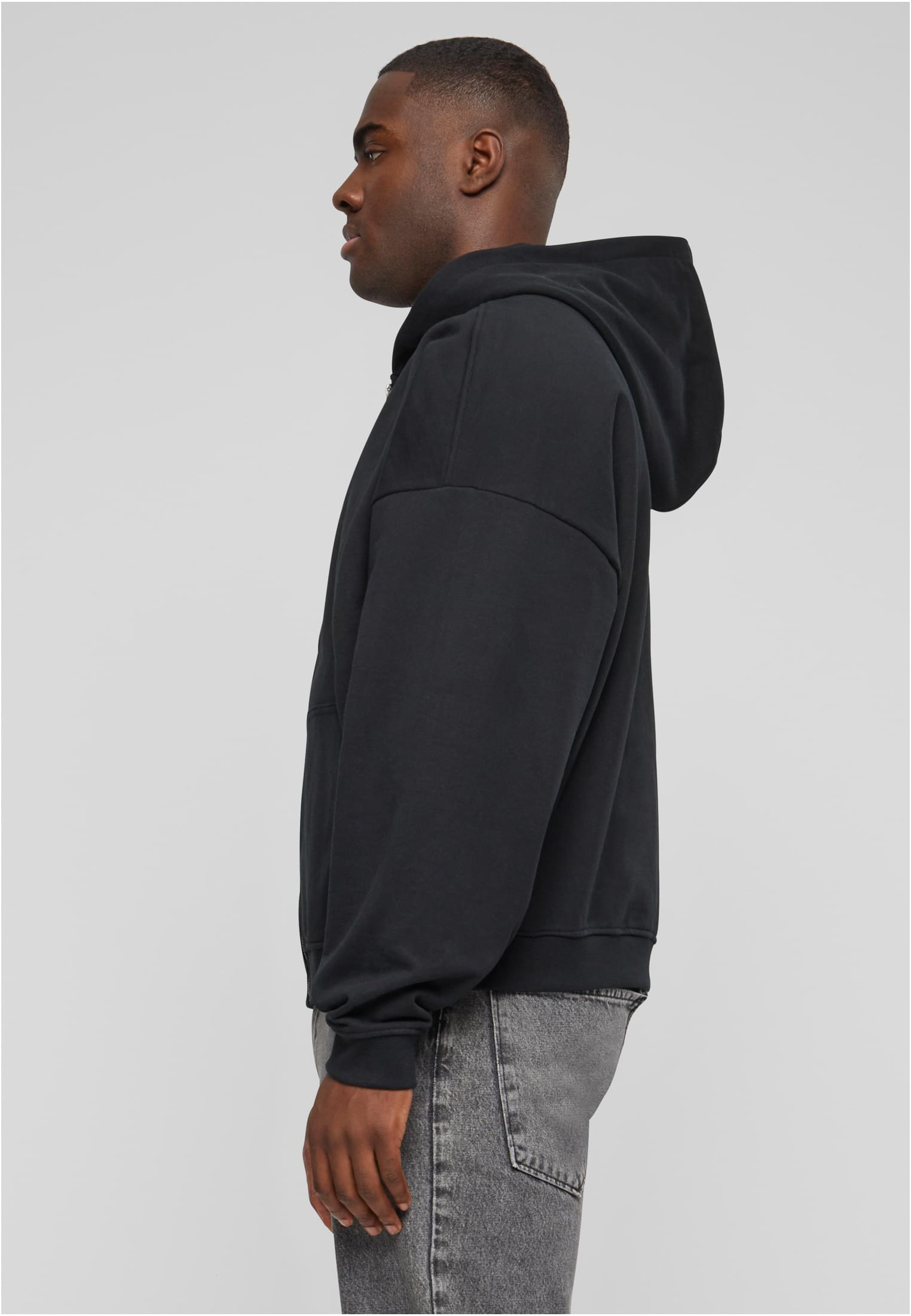BY254 Heavy 90's Zip Hoody - Black – Bild 3